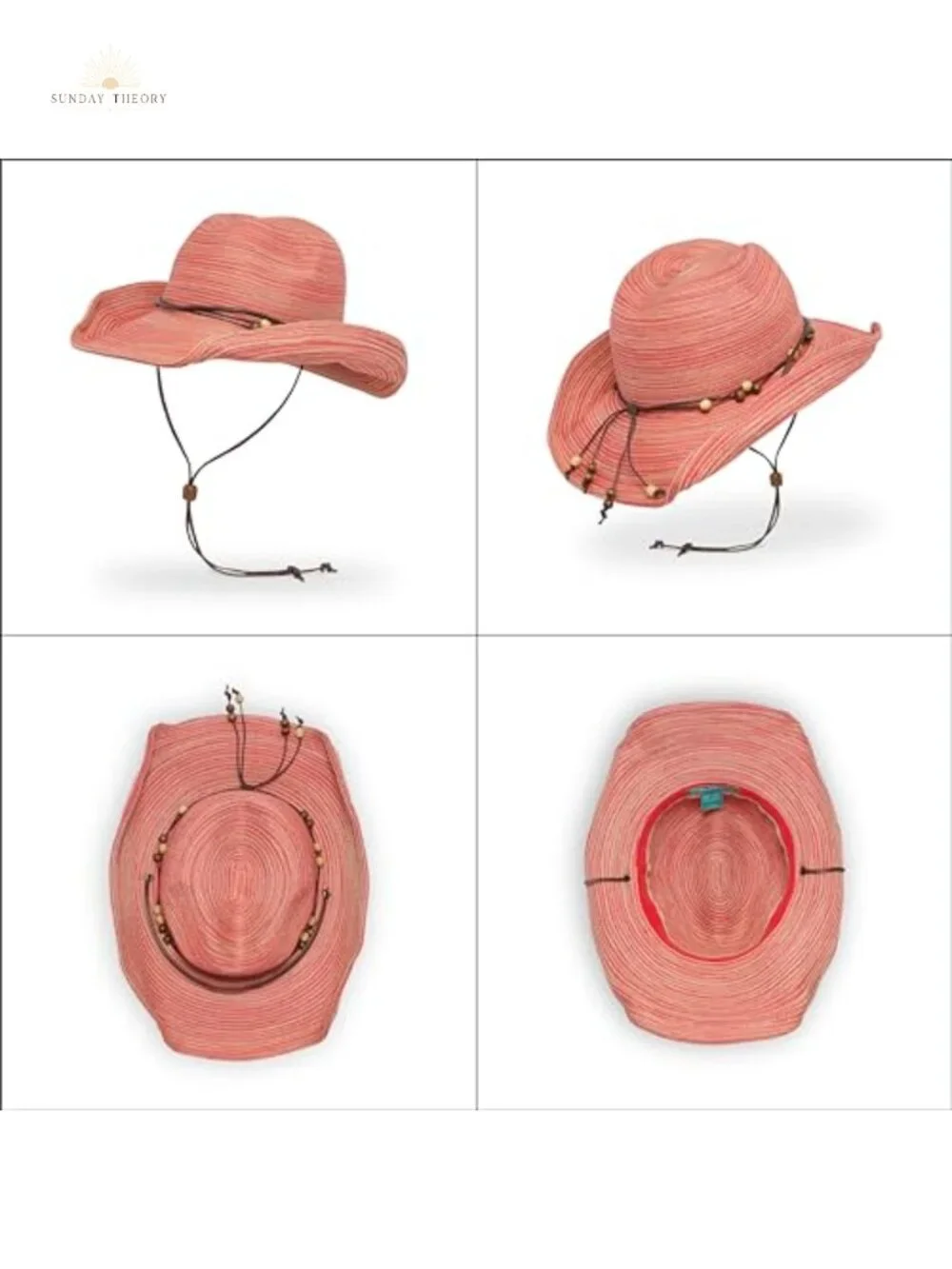 UPF 50+ Western Sun Hat with Shapeable Brim, Slip-Knot Sizing, Recycled